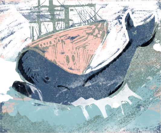 Whale print by Mary Moore Rabb