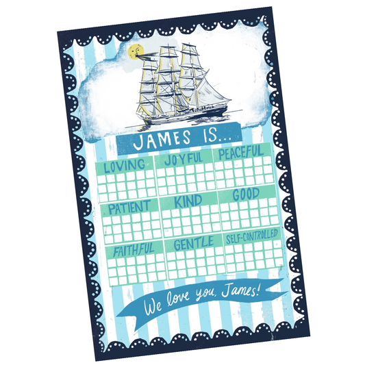 Personalized Positive Behavior Chart -  Ship and Sun