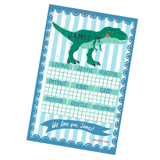 Personalized Positive Behavior Chart - Dinosaur