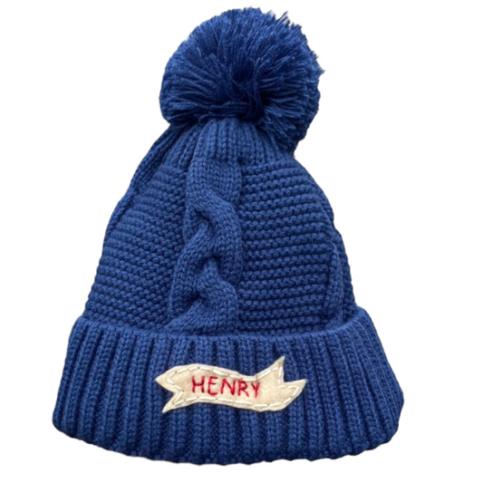 Baby/Toddler Winter Pom Hat - Blue