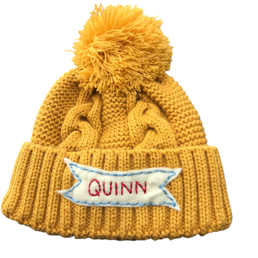 Baby/Toddler Winter Pom Hat - Mustard